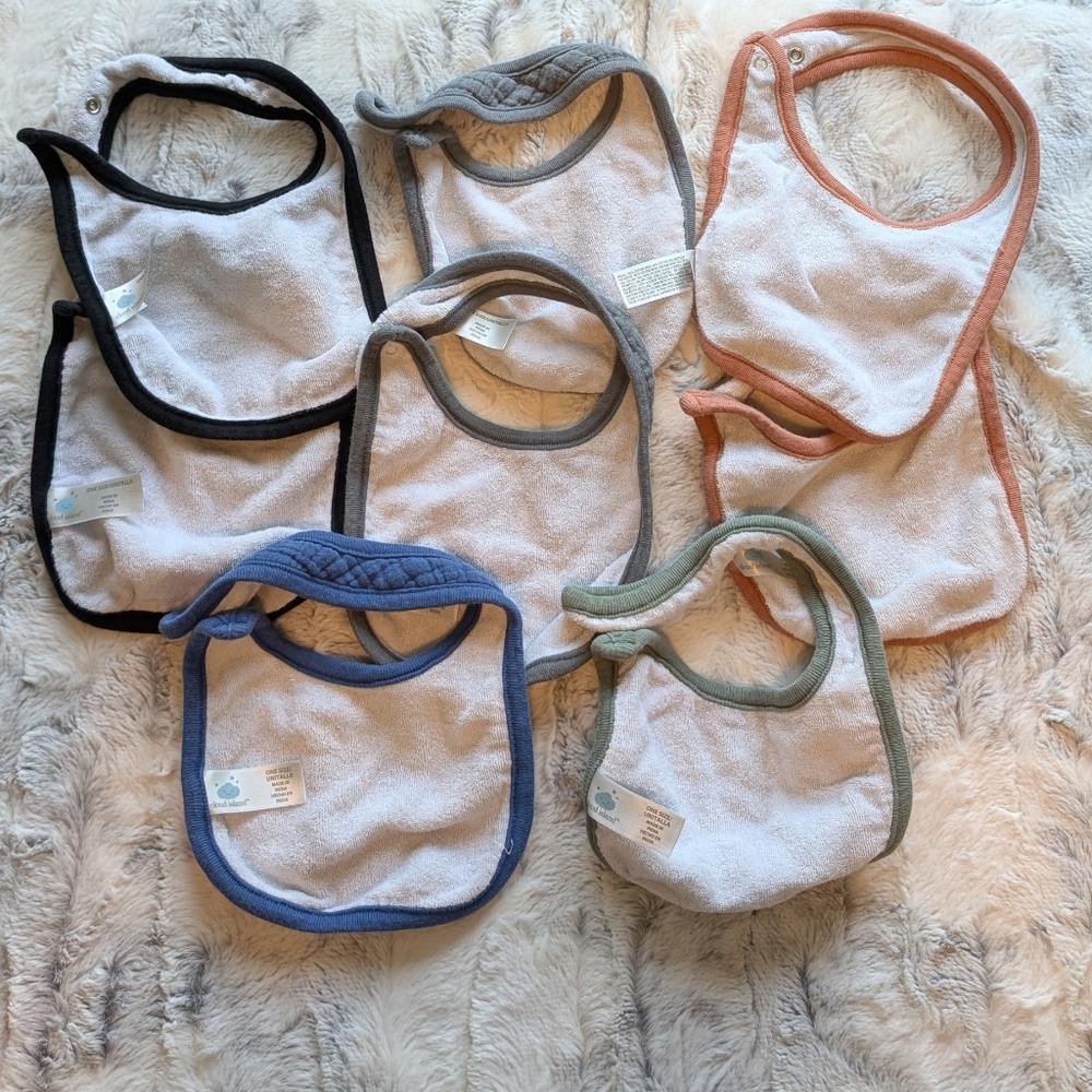 Cloud Island Muslin Set Of 10 Baby Bibs - Picture 4 of 4